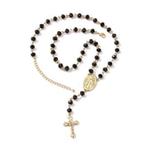 Virgin Mary Medal & Crucifix Pendant Necklace