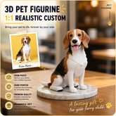 Custom 3D Printed Pet Figurine From Your Photo | Hand-Painted Keepsake, They are part of your life, but you are their whole world. Keep their sweetest moments forever. Includes a hand-painting process video for your custom model.