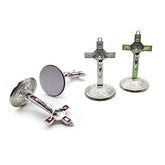 Alloy Cross Ornament Stand for Home, Office & Car Decor