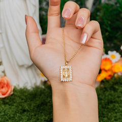 Our Lady of Guadalupe Necklace – Gold Faith Pendant of Blessing and Devotion