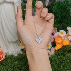 Heart of Faith Necklace – Christian Love & Cross Key Pendant, Gold & Silver Toned Jewelry of Grace