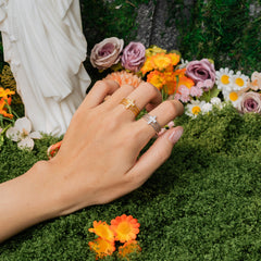 Double Cross Faith Ring – Adjustable Stacking Band of Light & Grace