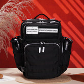 Faith-Inspired EDC Performance Backpack 35L - Black White Accent