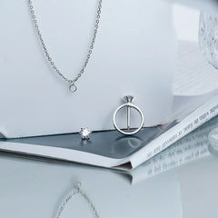 Nail & Silver Ring Pendant Necklace of Resilience: Love Through Adversity