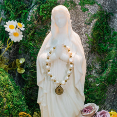 St. Benedict Freshwater Pearl Bracelet – Faith Jewelry of Protection & Grace