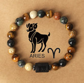 12 Zodiac Signs Natural Stone Bracelet – Astrology Crystal Bead Bracelet
