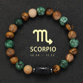 12 Zodiac Natural Stone Bracelet – Astrology Energy Bead Bracelet