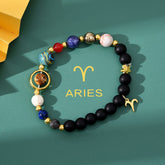 12 Zodiac Galaxy Bracelet – Astrology Planet Bead Bracelet