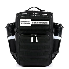 35L Alpha Black Backpack – White Accent