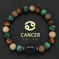 12 Zodiac Natural Stone Bracelet – Astrology Energy Bead Bracelet