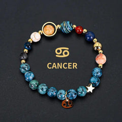 12 Zodiac Planet Bead Bracelet – Galaxy Astrology Crystal Bracelet