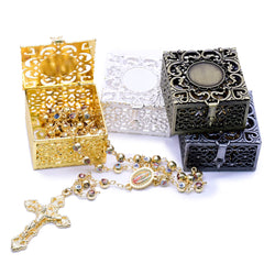 Rosary Beads Box Set Metal Christian Catholic Jewelry for Packaging