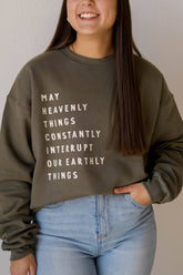 Heavenly Things Sweatshirt - Oakmoss