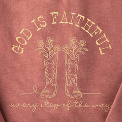 Embroidered God Is Faithful Sweatshirt