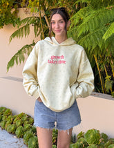Growth Takes Time Allover Floral Unisex Hoodie