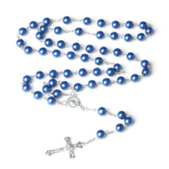 Catholic Rosary Necklace with Cross Pendant Prayer Chain