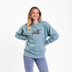 Faith Flower Embroidered Crewneck Sweatshirt