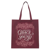 Amazing Grace Burgundy Reusable Non Woven Shopping Tote Bag