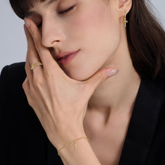 Cutout Double Cross Bracelet
