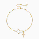 Cutout Double Cross Bracelet