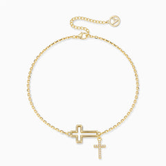 Cutout Double Cross Bracelet