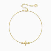 Floral Cross November Sunflower Bracelet