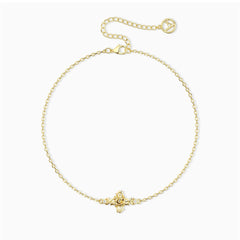 Floral Cross June Rose Bracelet