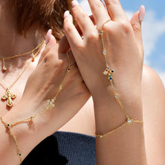 Radiance Cross Hand Chain