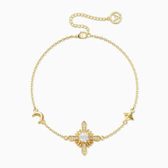 Celestial Trinity Cross Bracelet