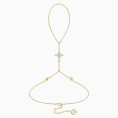 Byzantine Cross Snowdrop January Birth Flower Hand Chain