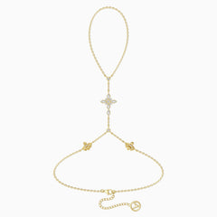 Byzantine Cross Iris February Birth Flower Hand Chain