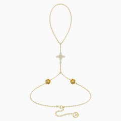 Byzantine Cross Poppy August Birth Flower Hand Chain