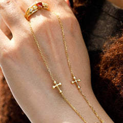 Sacred Heart Cross Hand Chain