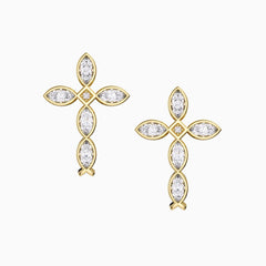 Sacred Jesus Fish Cross Earrings