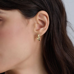 Thorned Half Hoop Stud Earrings