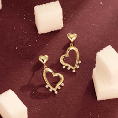 Aria Heart Drop Earrings