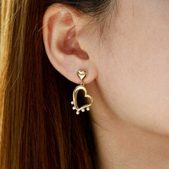 Aria Heart Drop Earrings