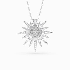 Byzantine Cross Medallion Sunburst Necklace