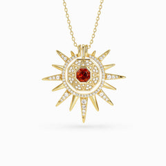 Radiant Light of Truth Octagon Sunburst Necklace
