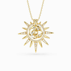 Camellia Compassion Sunburst Necklace