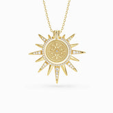 Butterfly Becoming Medallion Sunburst Necklace