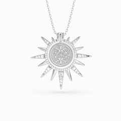 Butterfly Becoming Medallion Sunburst Necklace