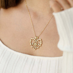 Sacred Bloom Daffodil Love Birth Flower Necklace Set