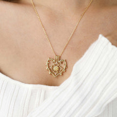Sacred Bloom Marigold Love Birth Flower Necklace Set