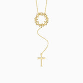 Cross Crown of Thorns Necklace