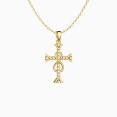 Infinity Sterling Silver Cross Necklace