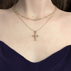 Infinity Sterling Silver Cross Necklace