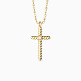 Rope Cross Pendant Necklace