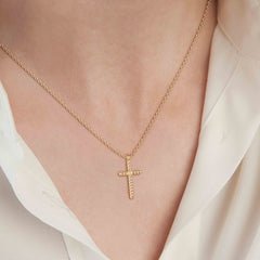 Rope Cross Pendant Necklace