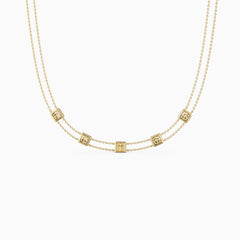 Divine Layered Cross Choker